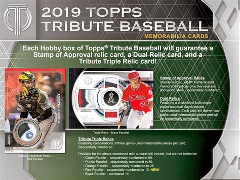 2019 topps tribute baseball hobby box steel city|2019 Topps Tribute – Baseball Card Checklist .